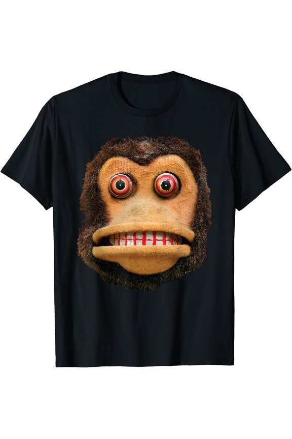 Animal Face - Big Buggy Eyed Face Cymbal Playing Toy Monkey T-Shirt, Unisex T-Shirt