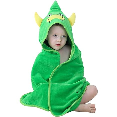 Animal Face Hooded Baby Towel Cotton Bathrobe for Boys Girls 0-6 Year