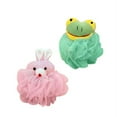 thumbnail image 1 of Animal Face Loofah Exfoliator Sponge - Bunny and Frog, 1 of 7