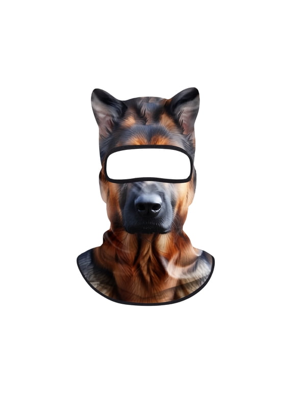Animal Face Ski Masks Wolf Ski Mask Ski Mask Funny 3D Ears Animal Balaclava Fleece Windproof Full Face Hood Breathable Head Neck Cover For Adults Ski Cycling Hiking Halloween Party Cosplay,D