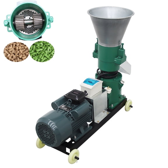 Animal Feed Pellet Machine 4MM Electric Feed Granulator 2 Press Roller 220V 3KW 150KG/H