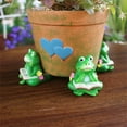 thumbnail image 1 of Animal Figures Plant Stand,3Pcs Fairy Reading Frog Statue,Frogs Flower Pot Feet,Green Frogs Figures Plant Pot Feet Planter Riser,Fairies Micro Landscape Ornaments,Yoga Frog Sculptures, 1 of 8