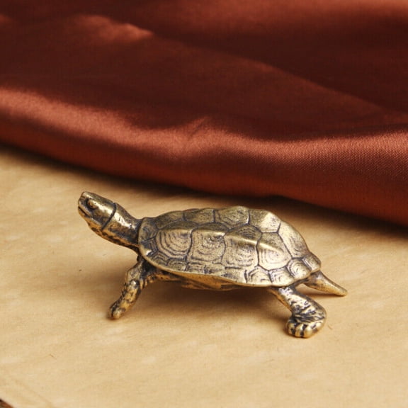 Animal Figurines Gift Vintage Brass Turtle Figurine Statue Home Desk Ornaments
