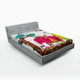 thumbnail image 1 of Ambesonne Animal Fitted Sheet, Jungle Animals, Full Size, Multicolor, 1 of 2