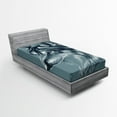 thumbnail image 1 of Ambesonne Animal Fitted Sheet, Wild Exotic Wolf Image, Twin XL Size, Slate Blue, 1 of 2