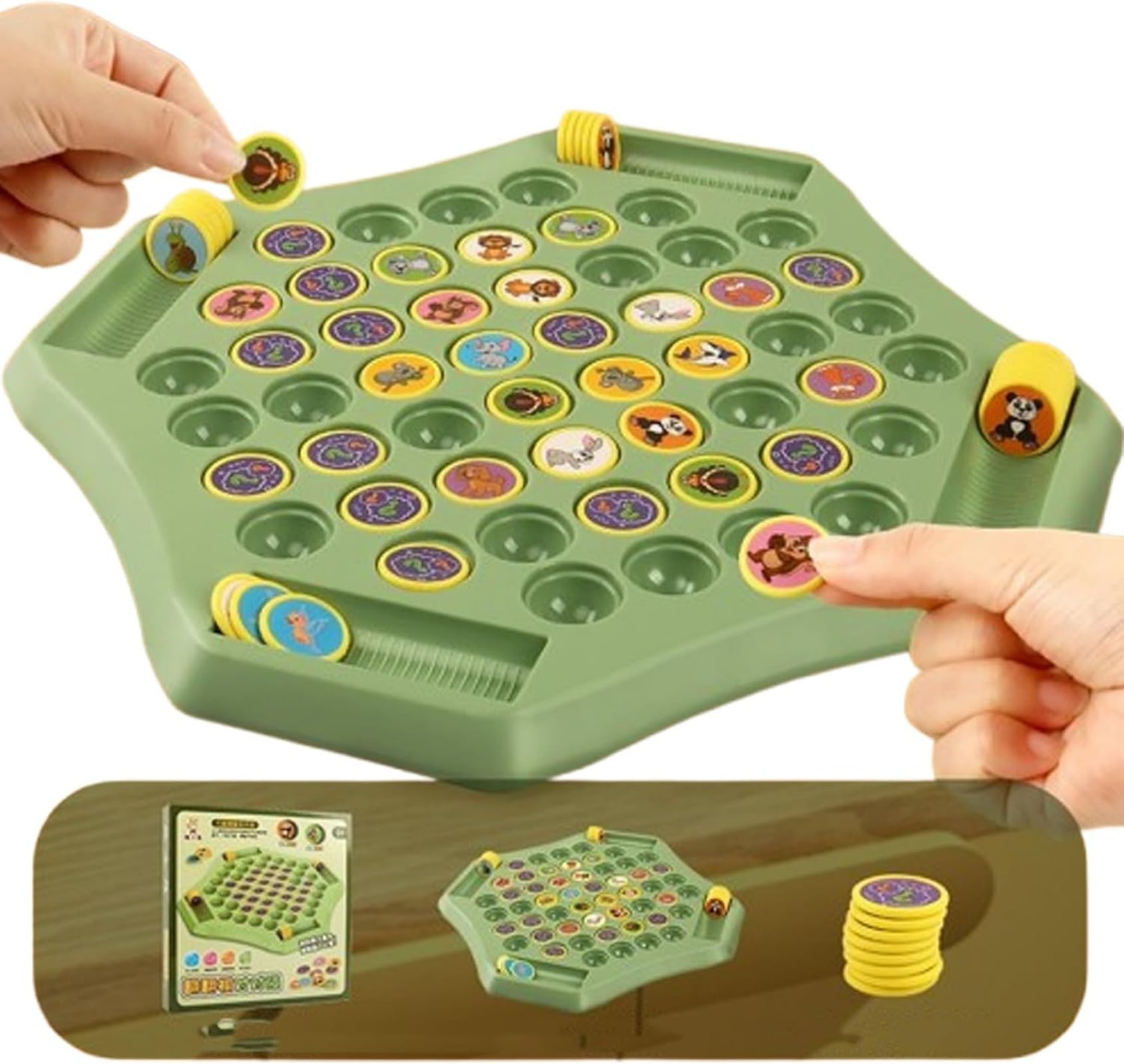 Animal Flip Chess Memory Chess Game for Kindergarten Gathering Activity