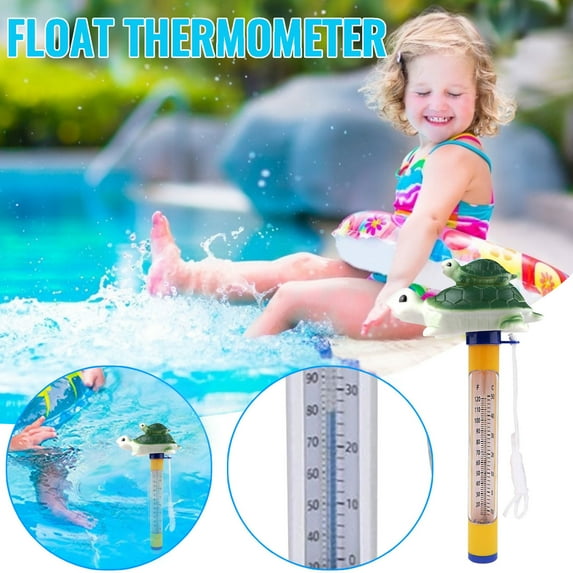Animal Floating Pool Thermometer,LED Colored Solar Pool Thermometer,Large Size Water Temperature Thermometers for Outdoor,Indoor,Swimming Pool