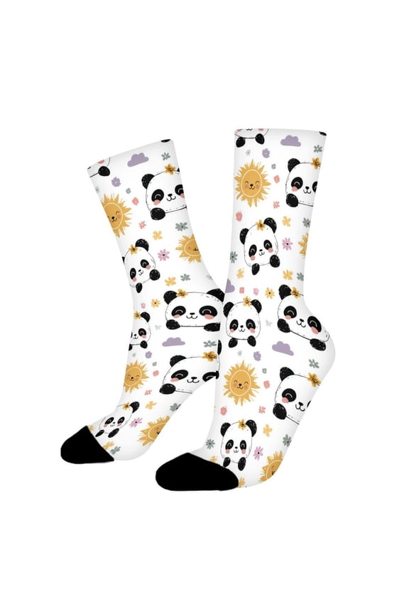 Animal Flowers Sun Funny Novelty Crew Socks for Women Men Sports