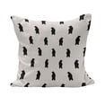thumbnail image 1 of Animal Fluffy Throw Pillow Cushion Cover, Bear Silhouettes on Cream Background Abstract Simplistic Style Pattern Print, Decorative Square Accent Pillow Case, 20" x 20", Cream and Black, by Ambesonne, 1 of 5