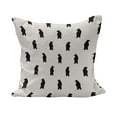 thumbnail image 1 of Animal Fluffy Throw Pillow Cushion Cover, Bear Silhouettes on Cream Background Abstract Simplistic Style Pattern Print, Decorative Square Accent Pillow Case, 40" x 40", Cream and Black, by Ambesonne, 1 of 5