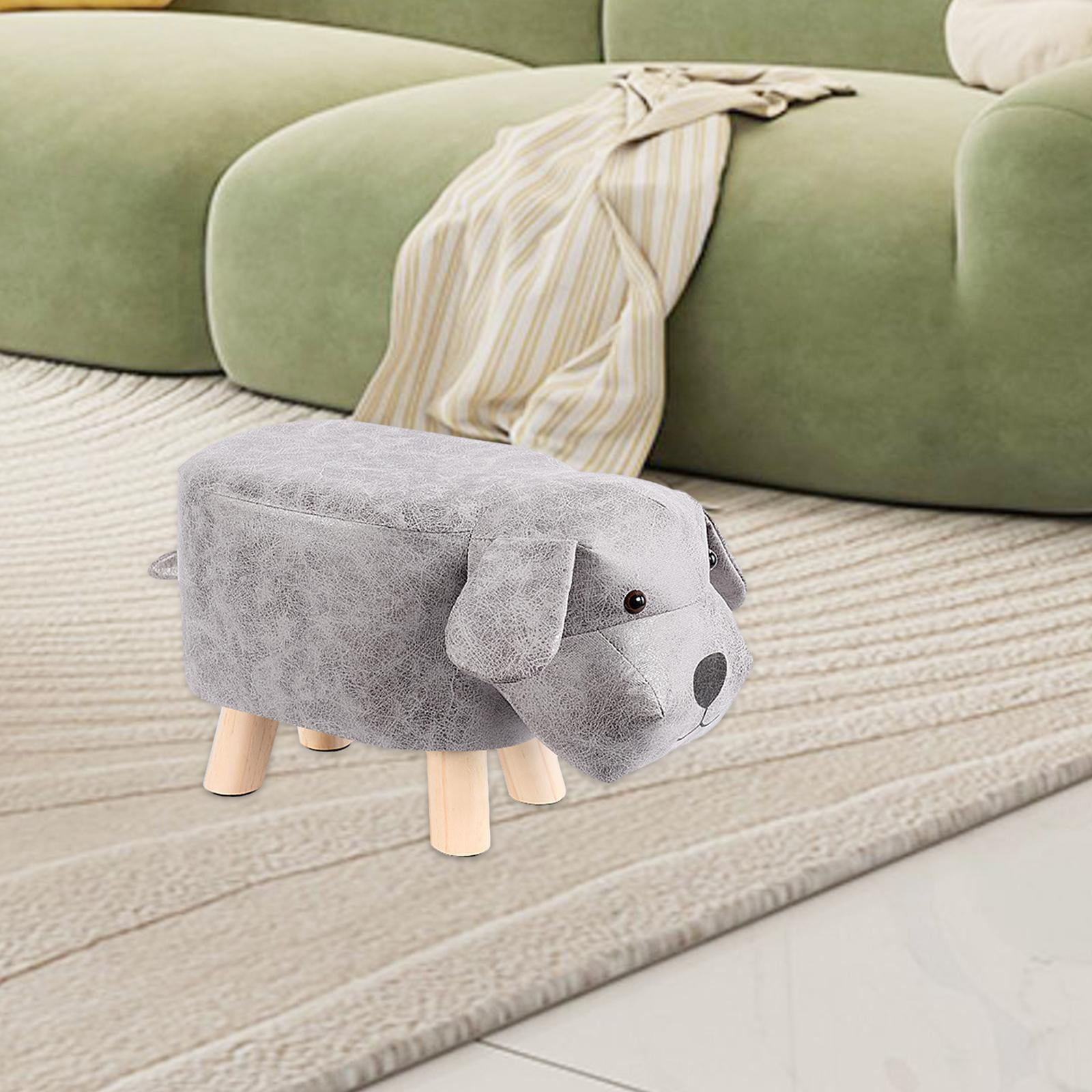 Animal Footstool Foot Rest Cute Cartoon Bench Padded Cushion Pouffe