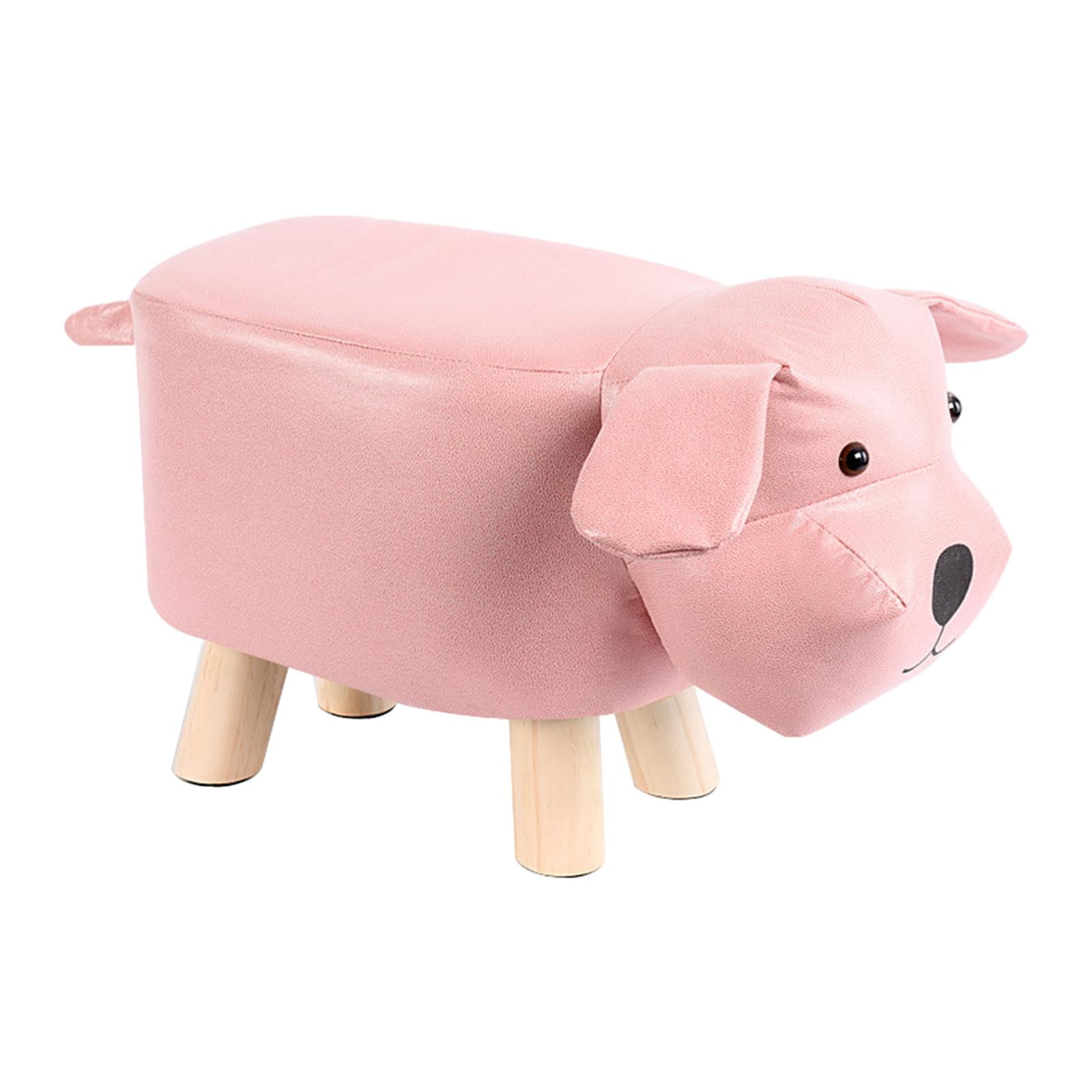 Animal Footstool Pouffe Chair Cartoon Bench Kids Learning Stool