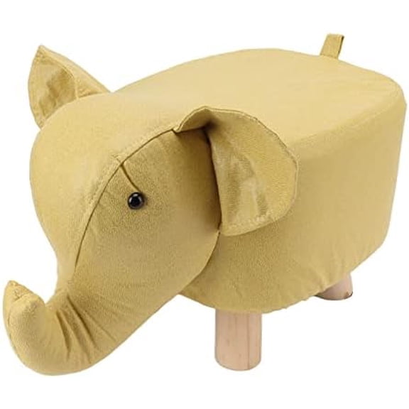 Animal Footstools, Lovely Cartoon Foot Stool Innovative Elephant Upholstered Footstool and Ottomans for Nursery Bedroom Play Room ()$$Furniture