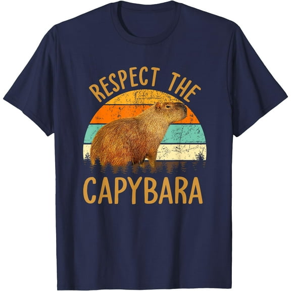 Animal Funny Respect Capybara Lover Unisex T-Shirt for Men Women Kids Toddler