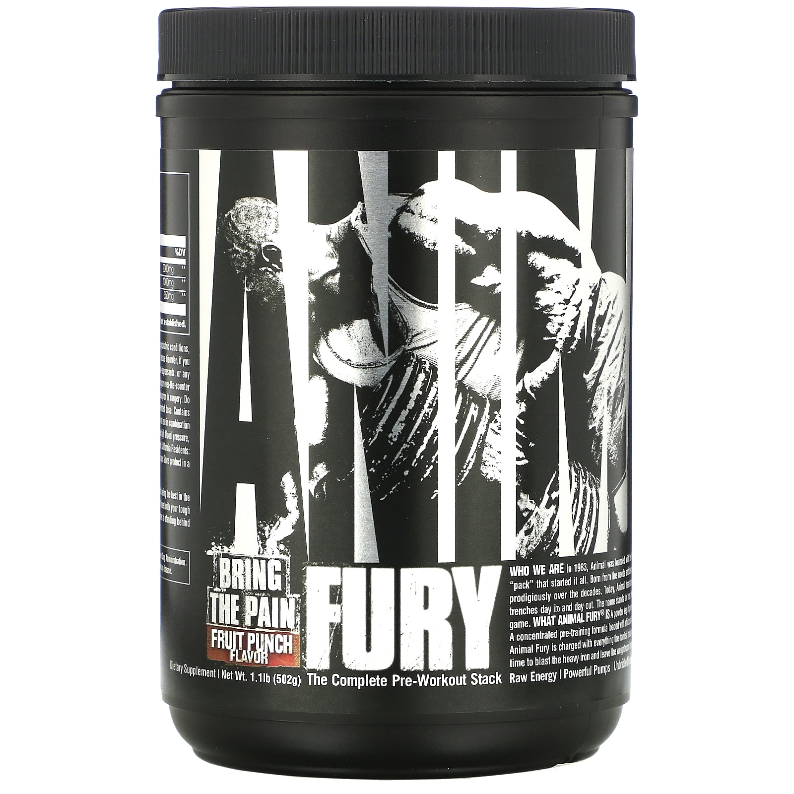 Animal Fury, Pre Workout Powder Supplement for Energy and Focus, Fruit