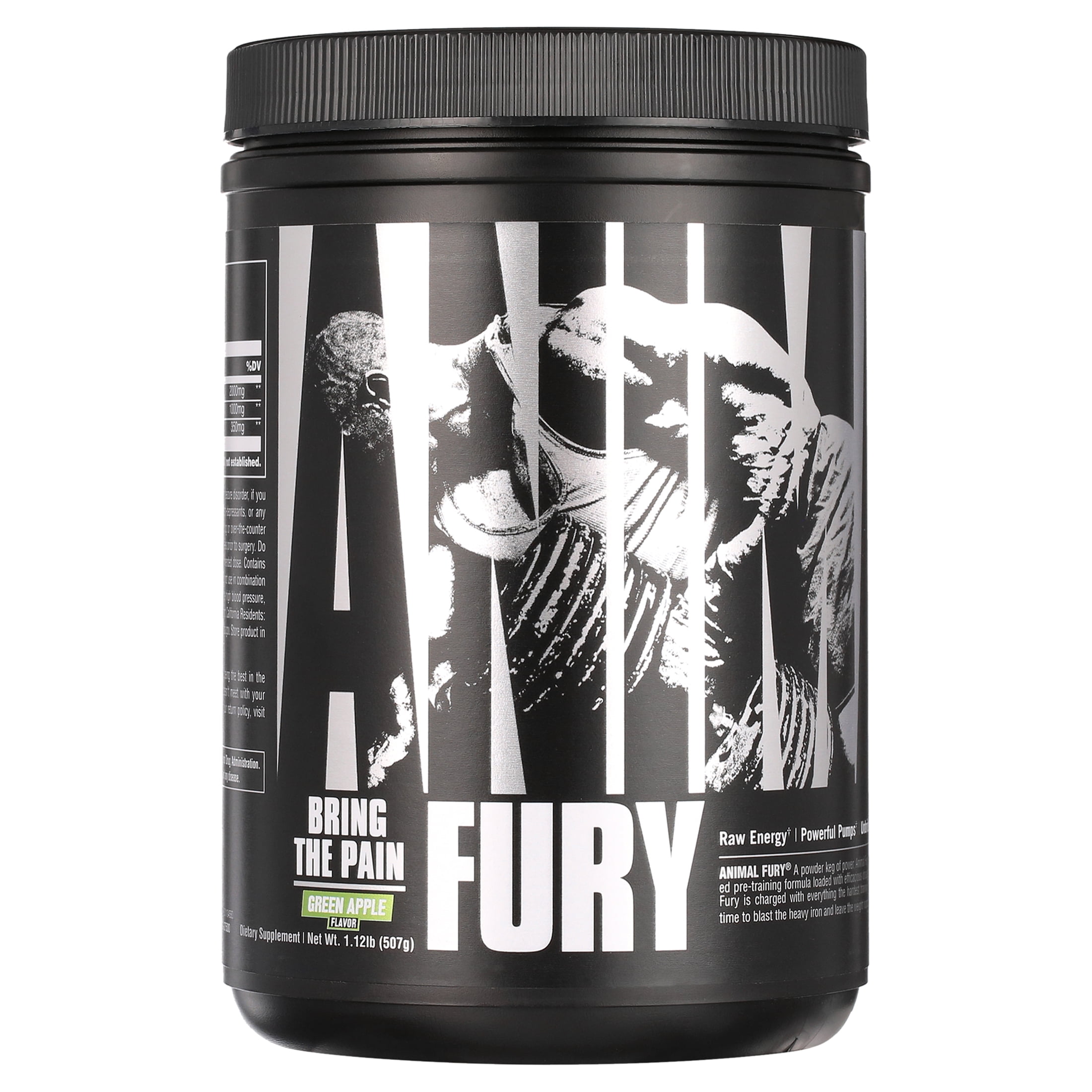 Animal Fury, Pre Workout Powder Supplement for Energy and Focus, Green
