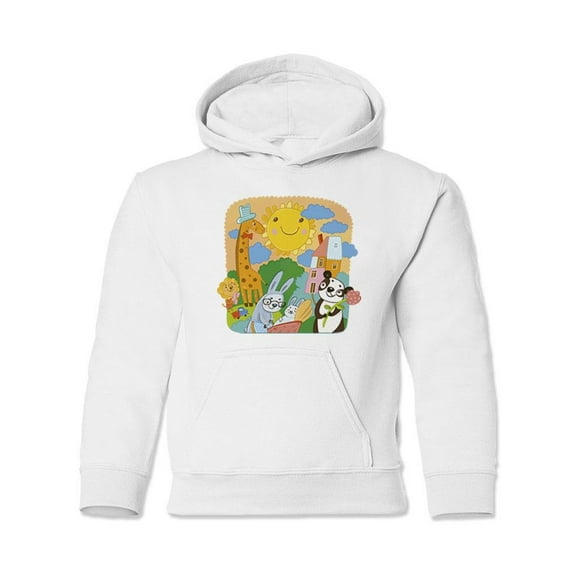 Animal Gathering Hoodie Juniors -Image by Shutterstock,  Large