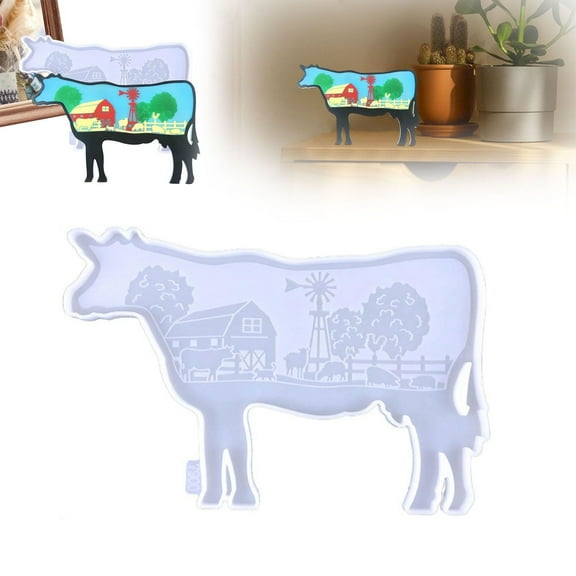 Animal-Grade Silicone Rubber Mold Cattle|Animal Ornament DIY Cow Ornament Desktop Decoration Animal Ornament Silicone Gypsum And Animal Resin Used For Casting