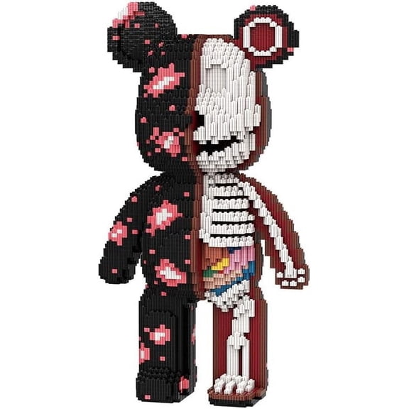 Animal Graffiti Skeleton Bear Micro Building Blocks Set5800PCS, Gift for Adults and Kids