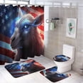 thumbnail image 1 of Animal Guardian America 4 Piece Shower Curtain Sets, with Non-Slip Rugs, Toilet Lid Cover And Bath Mat, for Bathroom Decor Set, 1 of 8