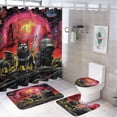 thumbnail image 1 of Animal Guardian America 4 Piece Shower Curtain Sets, with Non-Slip Rugs, Toilet Lid Cover And Bath Mat, for Bathroom Decor Set, 1 of 8