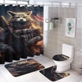 thumbnail image 1 of Animal Guardian America 4 Piece Shower Curtain Sets, with Non-Slip Rugs, Toilet Lid Cover And Bath Mat, for Bathroom Decor Set, 1 of 8