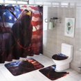 thumbnail image 1 of Animal Guardian America Bathroom Sets with Shower Curtain And Rugs, Incl with 12 Hooks，Toilet Lid Oval Rug, 1 of 8