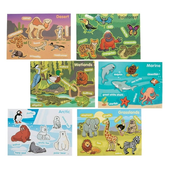 Animal Habitat Mini Sticker Scenes - Stationery - 24 Pieces