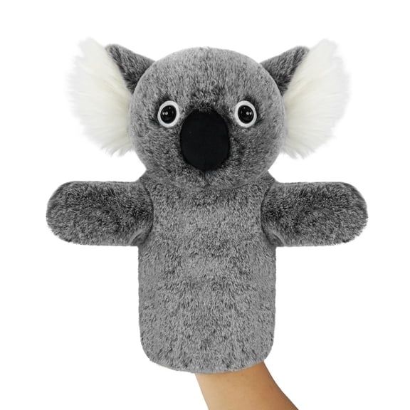 Hand Puppet Soft Fuzzy Stuffed Animal for Baby Story Time Safe Washable Stuffed Adult Hands Fit Interactive Play