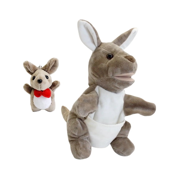 Animal Hand Puppet Plush Animal Mother Baby Figures Set Comfortable PP Cotton for Children Role Play