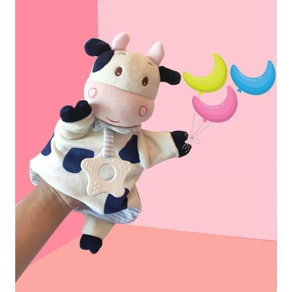 Animal Hand Puppets Role-Play Preschool Educational Toys for Baby and Toddler - Cow