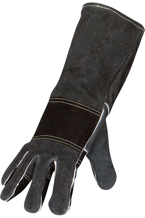 Animal Handling Gloves with Leather and Kevlar; Anti Scratch, Bite for Dogs, Cat, Falconry, Reptile, Parrot (1, XL)