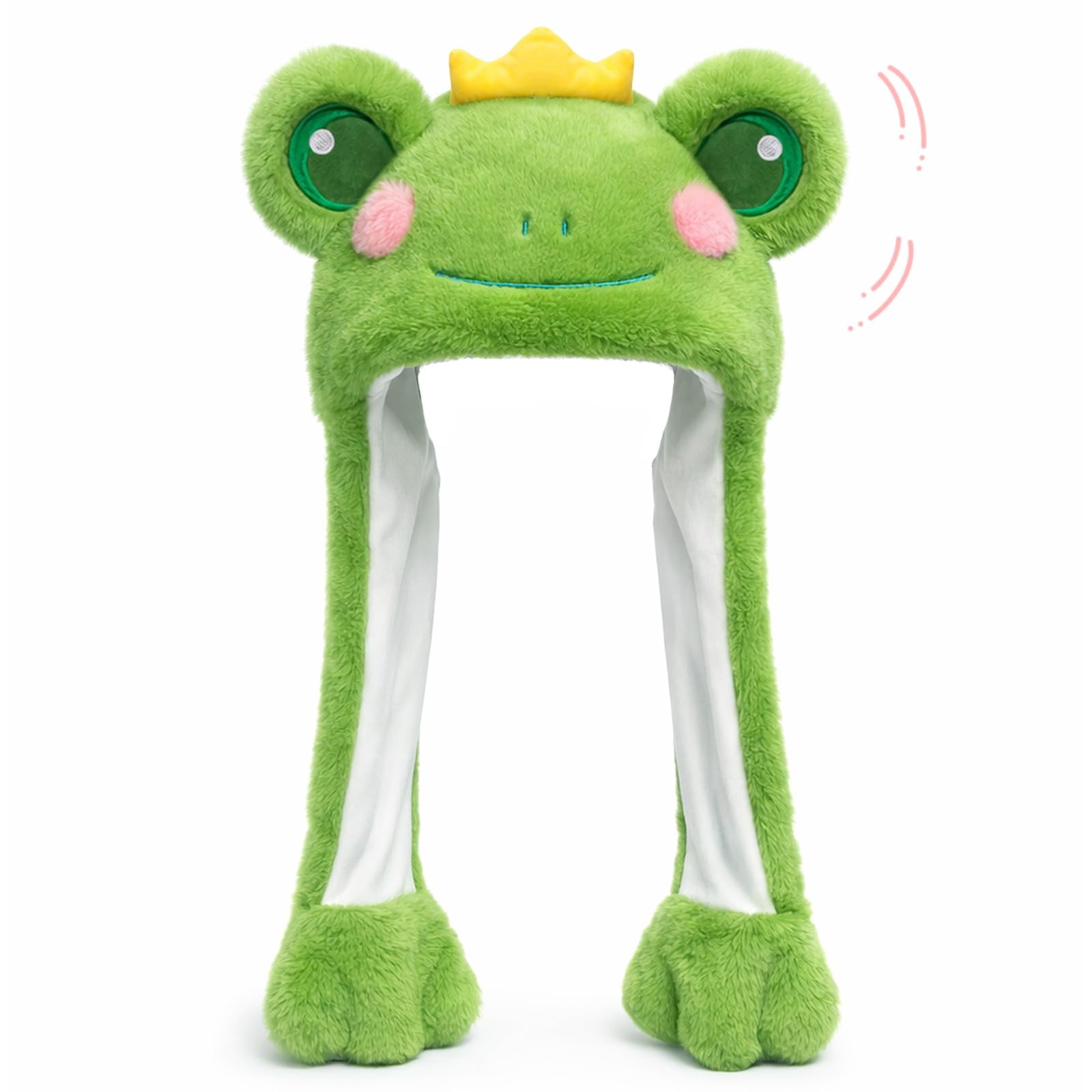 Animal Hat with Moving Ears Jumping Pop Up Beating Plush Cap Holiday ...