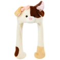 Animal Hat with Moving Ears Jumping Pop Up Beating Plush Cap Holiday ...