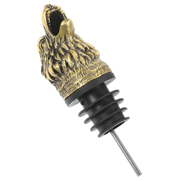 Wolf Head Wine Pourer, Cocktail & Oil Bottle Pourer, Whiskey Stopper Cork, Animal Alloy Bar Supplies, Cow Head Wine Spouts Decor