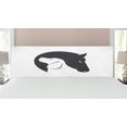 thumbnail image 1 of Animal Headboard, Contemporary Image of a Dog and Horse Hugging Loyal Friend Heads Print, Upholstered Decorative Metal Bed Headboard with Memory Foam, King Size, Black White, by Ambesonne, 1 of 4