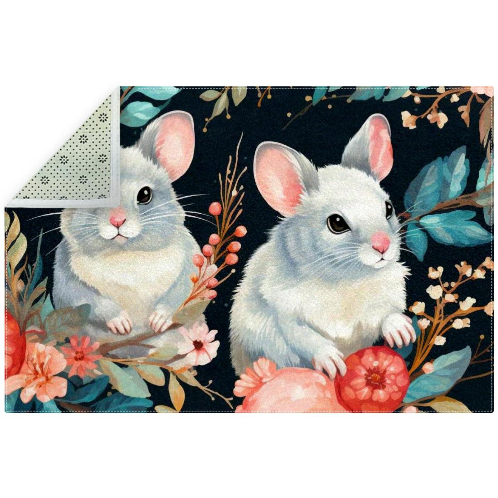 Animal HighQuality Polyester RightAngle Floor Mat for Home Decor and