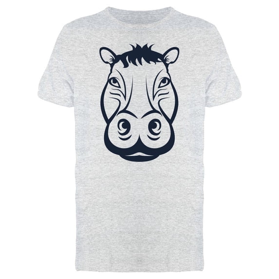 Animal Hippo Head Hipster Grunge Tee Men's -Image by Shutterstock