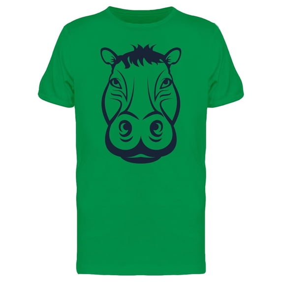Animal Hippo Head Hipster Grunge Tee Men's -Image by Shutterstock