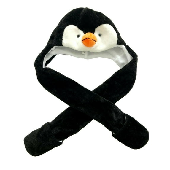 Animal Hood Hat for Kids and Adults One Size, Animal Hat with Mittens