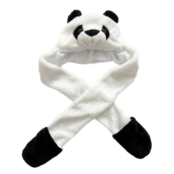 Animal Hood Hat for Kids and Adults One Size, Animal Hat with Mittens