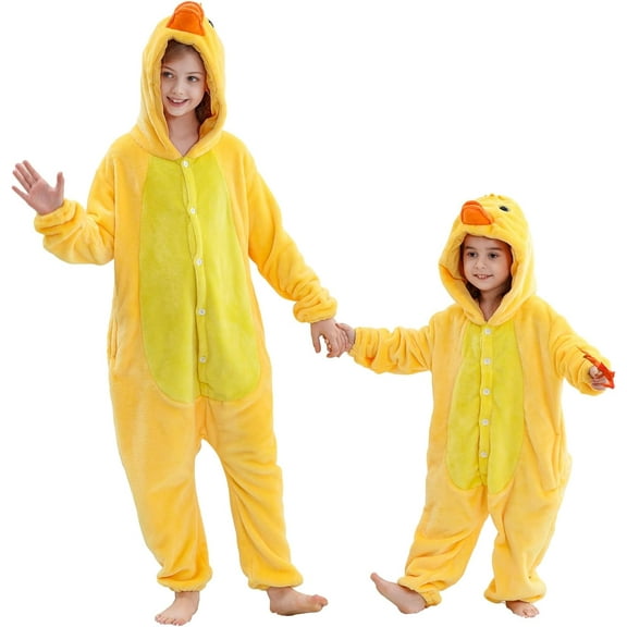 Animal Hooded Romper Kids Flannel Halloween Cosplay Jumpsuits Costume 3-12T for Autumn Winter