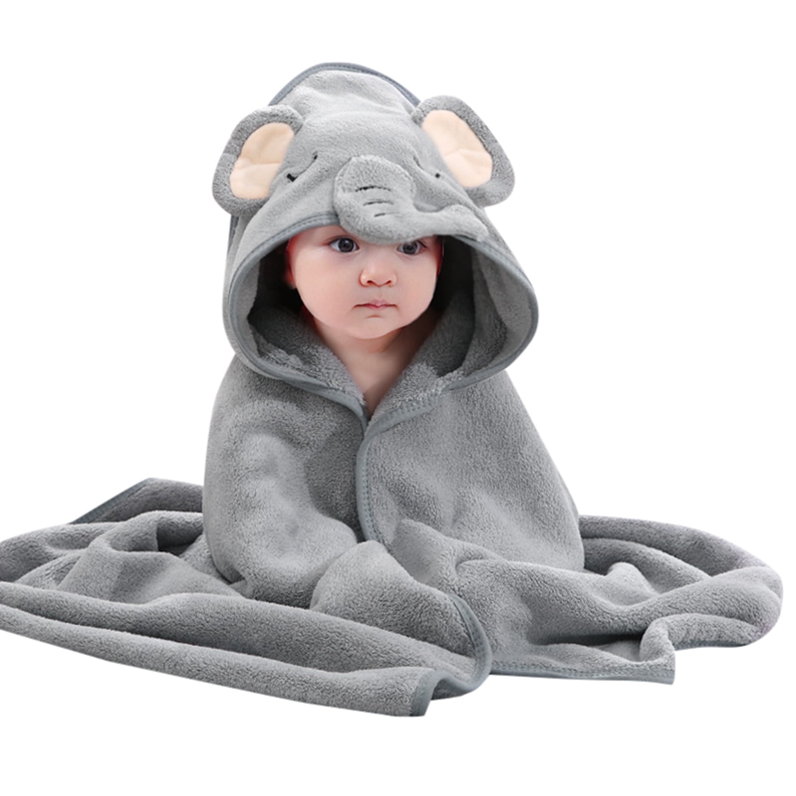 Fshinging Animal Hooded Soft Children's Hooded Cloak Cartoon Baby Coral Kids Bath Towel Receiving Blankets Boy