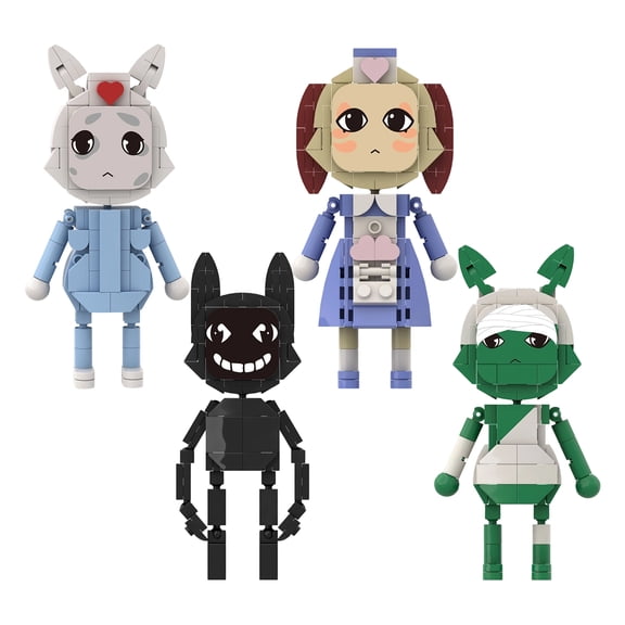 Animal Hospital Building Blocks for All Ages, 4 PCS Animal Hospital Toys Blocks Collectible Display Figure for Fans Gifts, Toys Bricks Set Model, Funny Gifts for Birthday Halloween