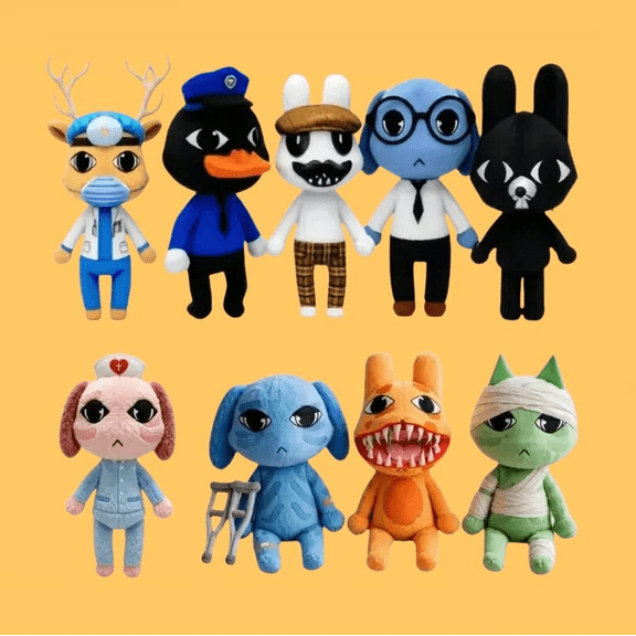 Animal Hospital Plush, Cute Soft Plush Doll Small Plushies Toys Gifts Aid Anxiety Relief Companion Toys (Barney)