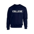 thumbnail image 1 of Animal House 'College' Crew Neck Sweatshirt Navy Blue, 1 of 2