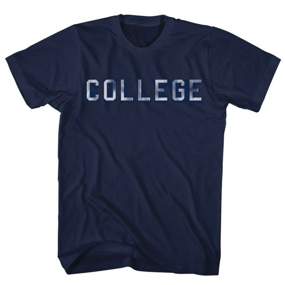 Animal House Distress College Navy Adult T-Shirt