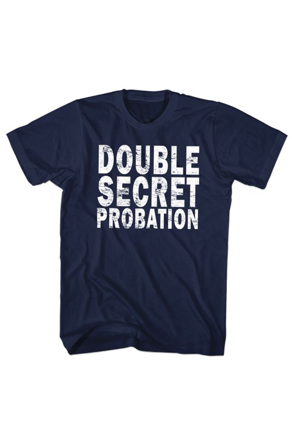 Animal House Double Secret Probation Navy Adult T-Shirt 2Xlt