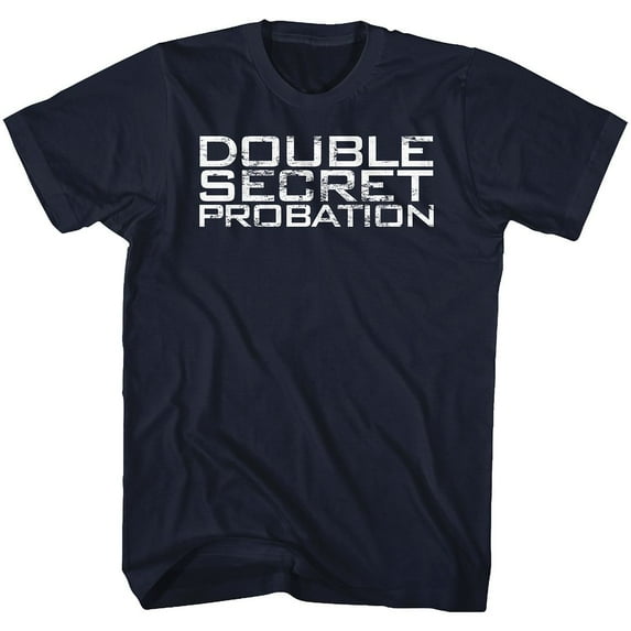 Animal House Double Secret Probation Navy Adult T-Shirt S