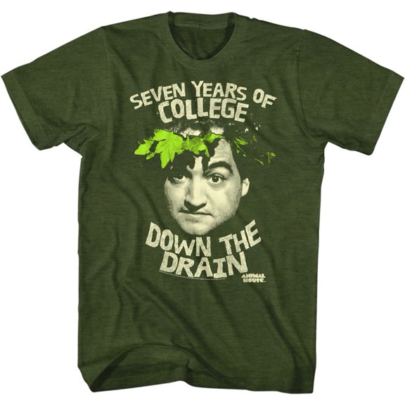 Animal House Down The Drain Green Adult T-Shirt